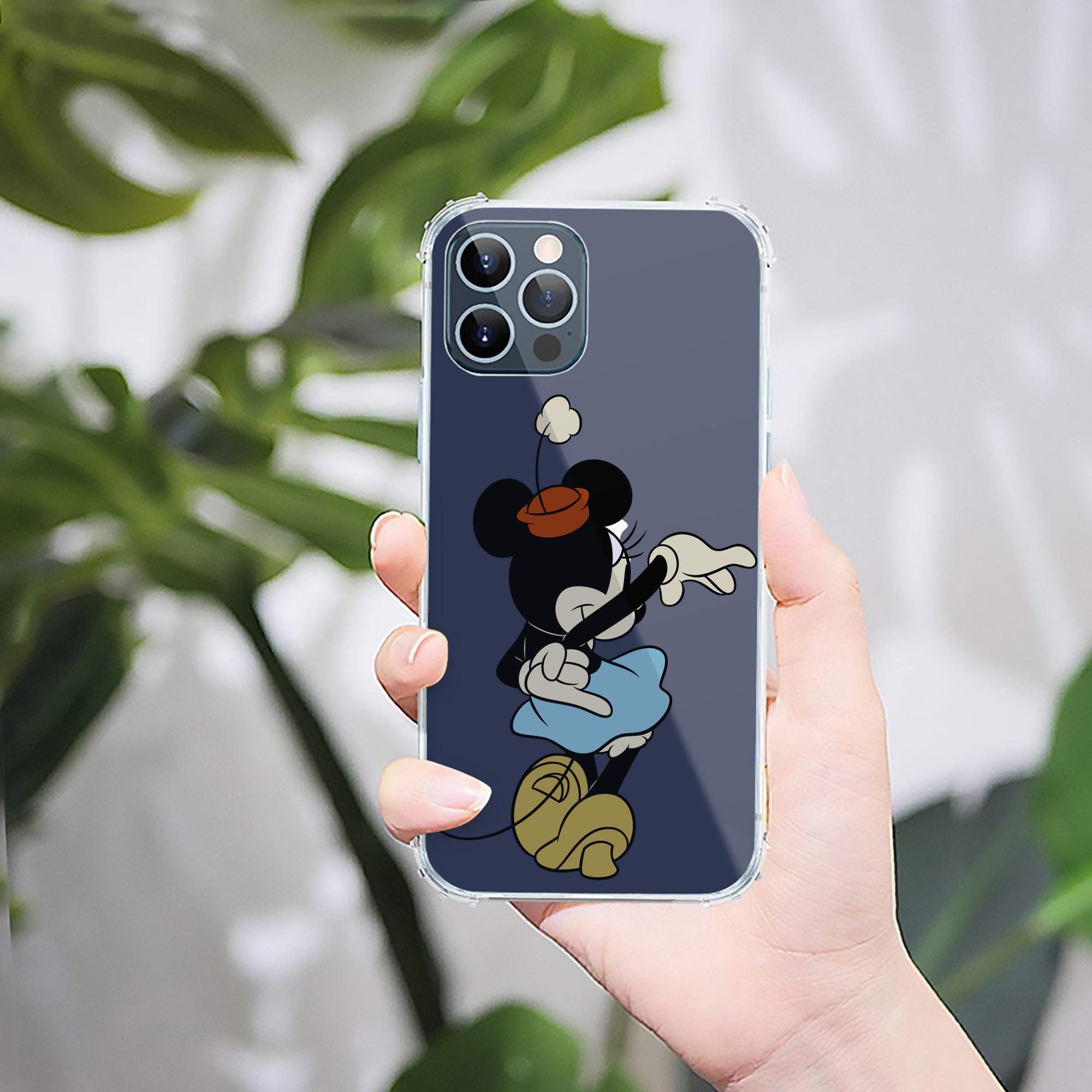 （画像用） ミッキーマウス Mickey Mouse 【iPhone 12シリーズ対応】透明スマホケース（クリアソフトケース）